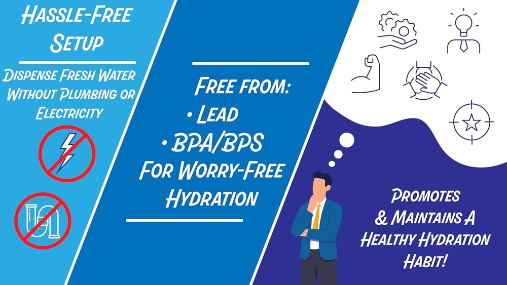 Compact 2.2-Gallon Stainless Steel Water Dispenser - Versatile for Any Occasion