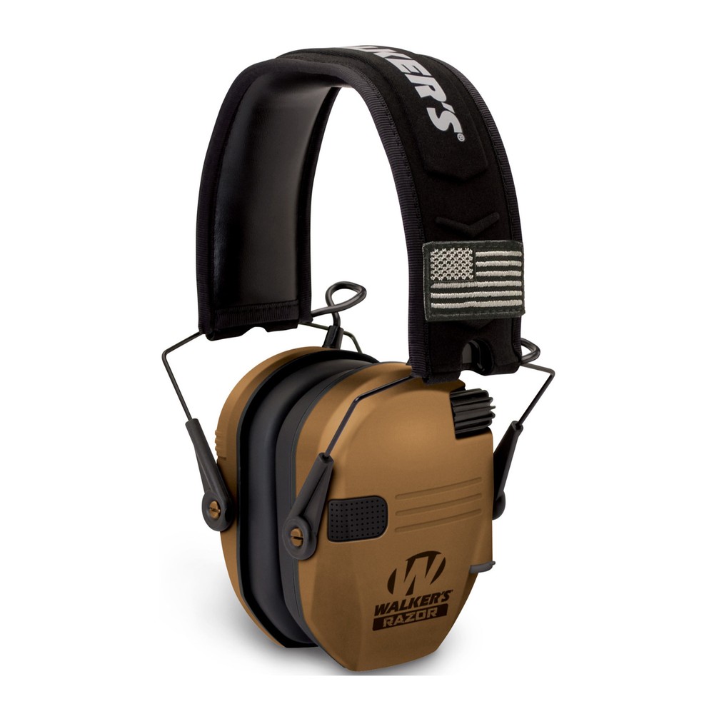 Walker's Razor Slim Electronic Muff Battle Brown