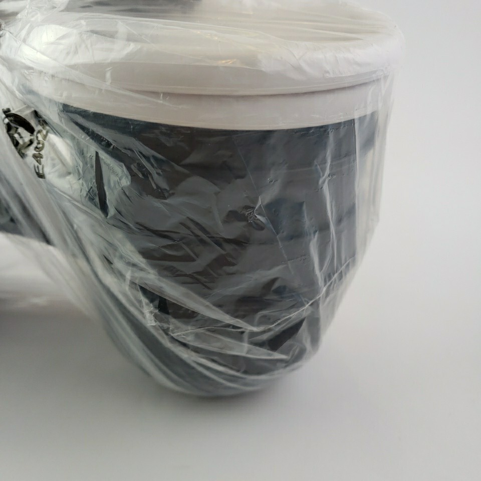 Tupperware Essentials 4 Section Condiment Server Set Black w/White seals NEW