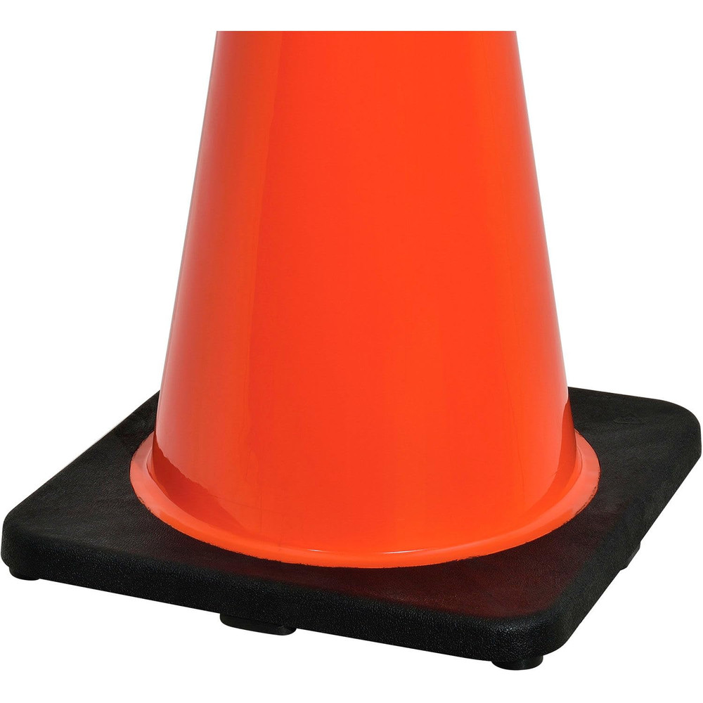 28" Non-Reflective Traffic Cone, Black Base, 7 Lbs