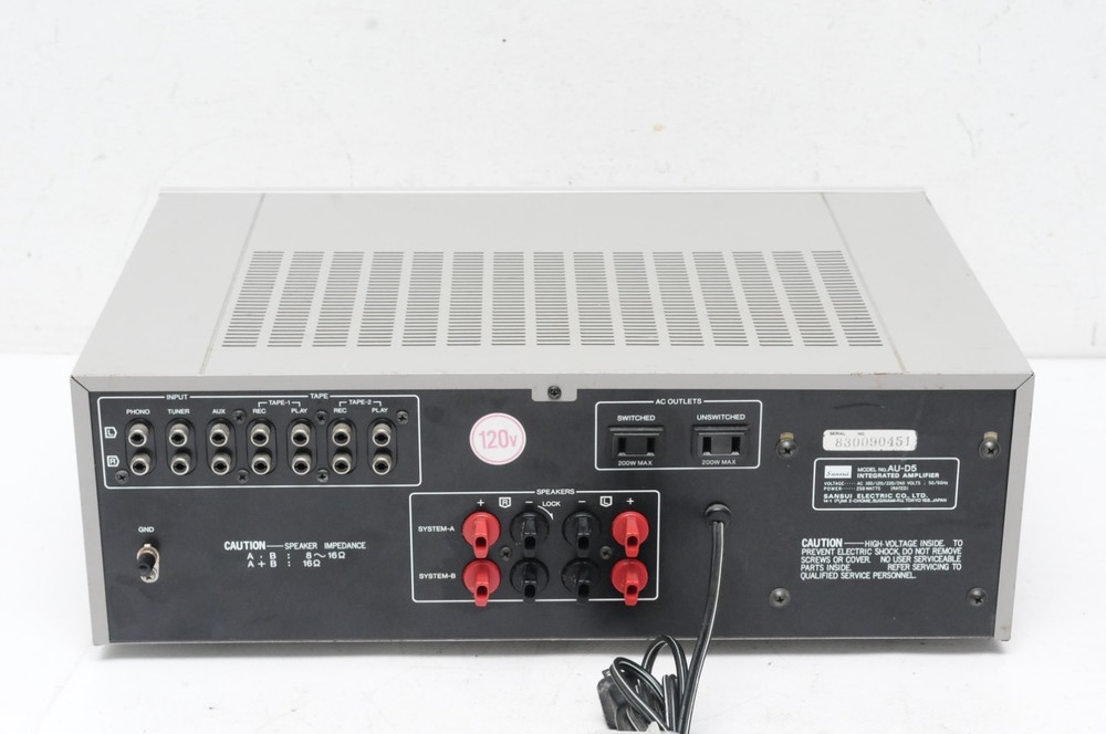 Sansui AU-D5 Integrated Amplifier Silver