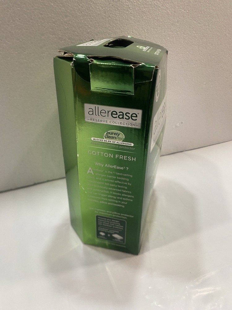 ALLEREASE Cotton Fresh Zippered Mattress Protector Full Size White Waterproof