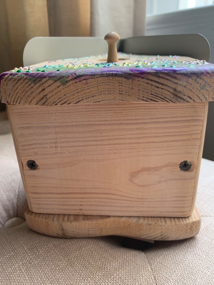 Handcrafted M&M Designs Bird House Handpainted