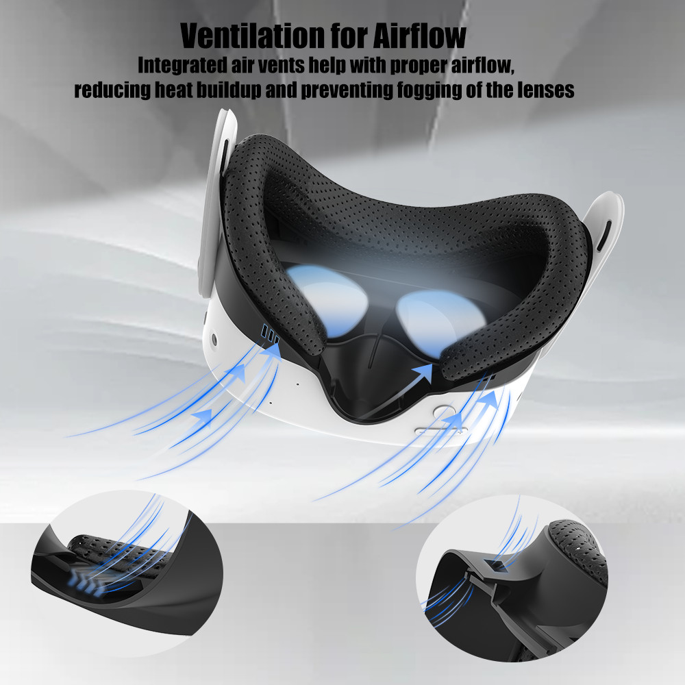 Face Cover for Meta Quest 3S VR Headset PU Pad Interface Replacement Mask