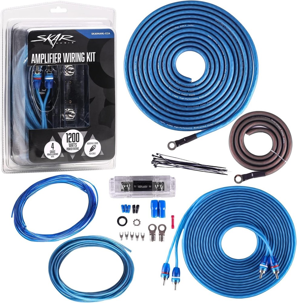 Skar Audio 4 Gauge CCA Complete Amplifier Installation Wiring Kit