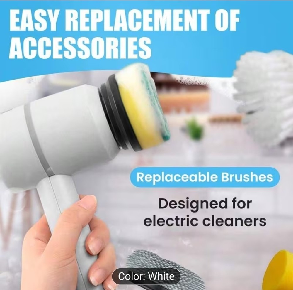 Spinning Scrubber With 4 Brush Set