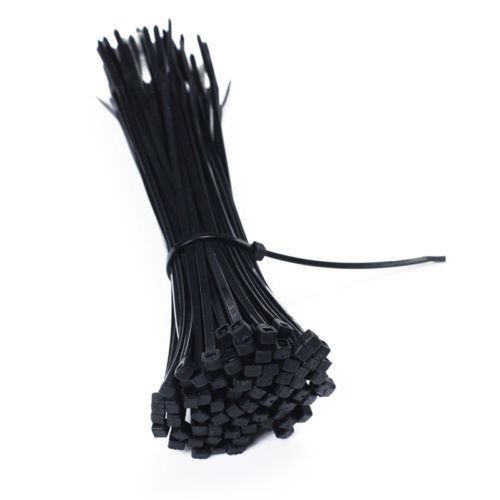 100pcs Black Self Locking Plastic Nylon Cable Ties, Wire Ties 2.5*150mm