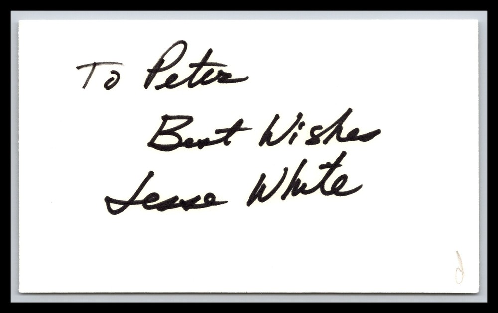 Jesse White -   - 3x5 Card - Signed | Autograph (d)