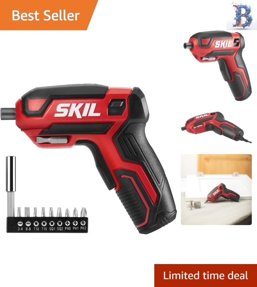 Innovation in a Small Package: 4V Cordless Screwdriver with 9-Piece Bit Set