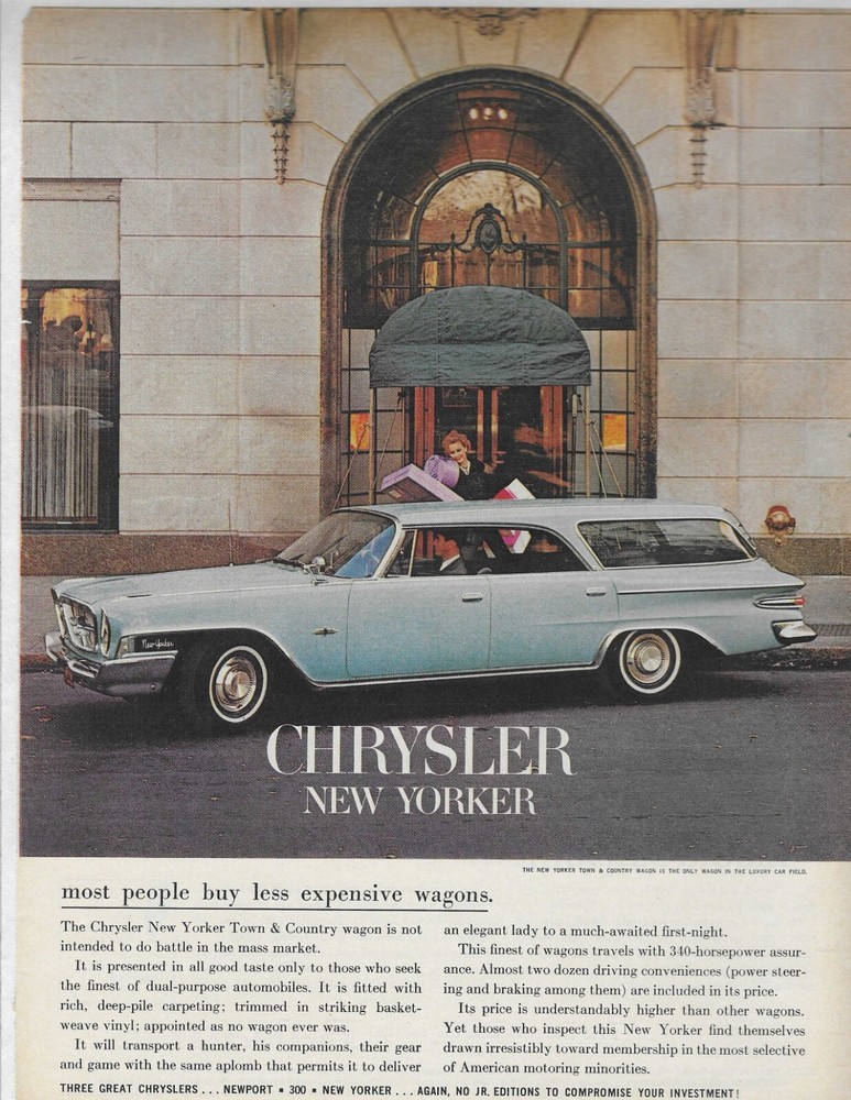 CHRYSLER NEW YORKER ORIGINAL PRINT AD