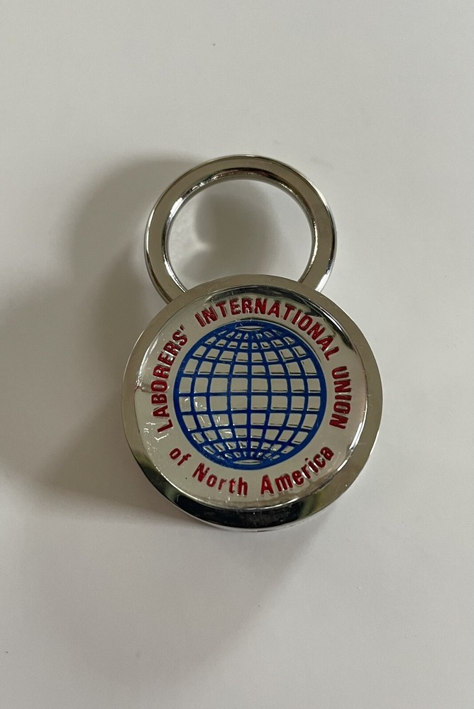Laborers International Union Keychain Solid Brass Chrome Plated Gift Boxed