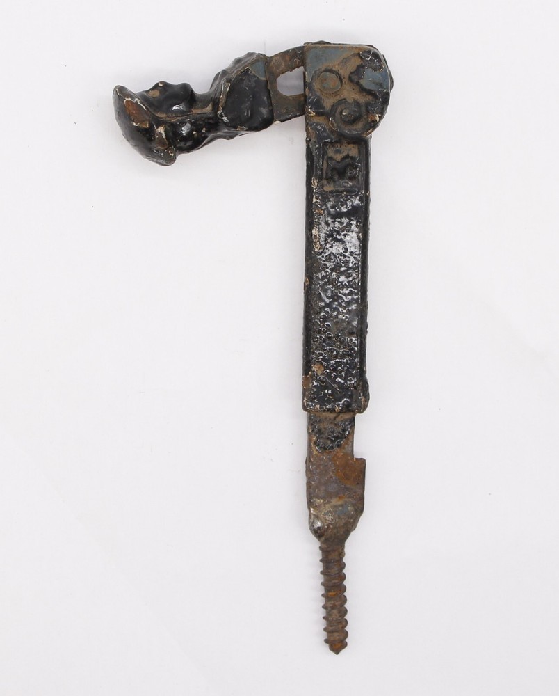 Pair of Antique Figural Cast Iron Window Shutter Drop Pulls