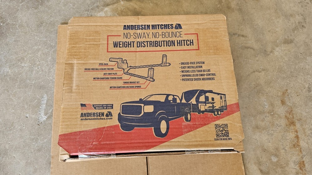 Andersen No-Sway Weight Distribution Hitch 4" drop/rise 2.0" ball 3"-6" Frames