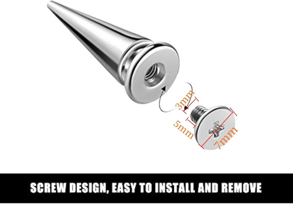 170 Pieces Multiple Sizes Cone Spikes Screwback Studs Rivets Large Medium Small