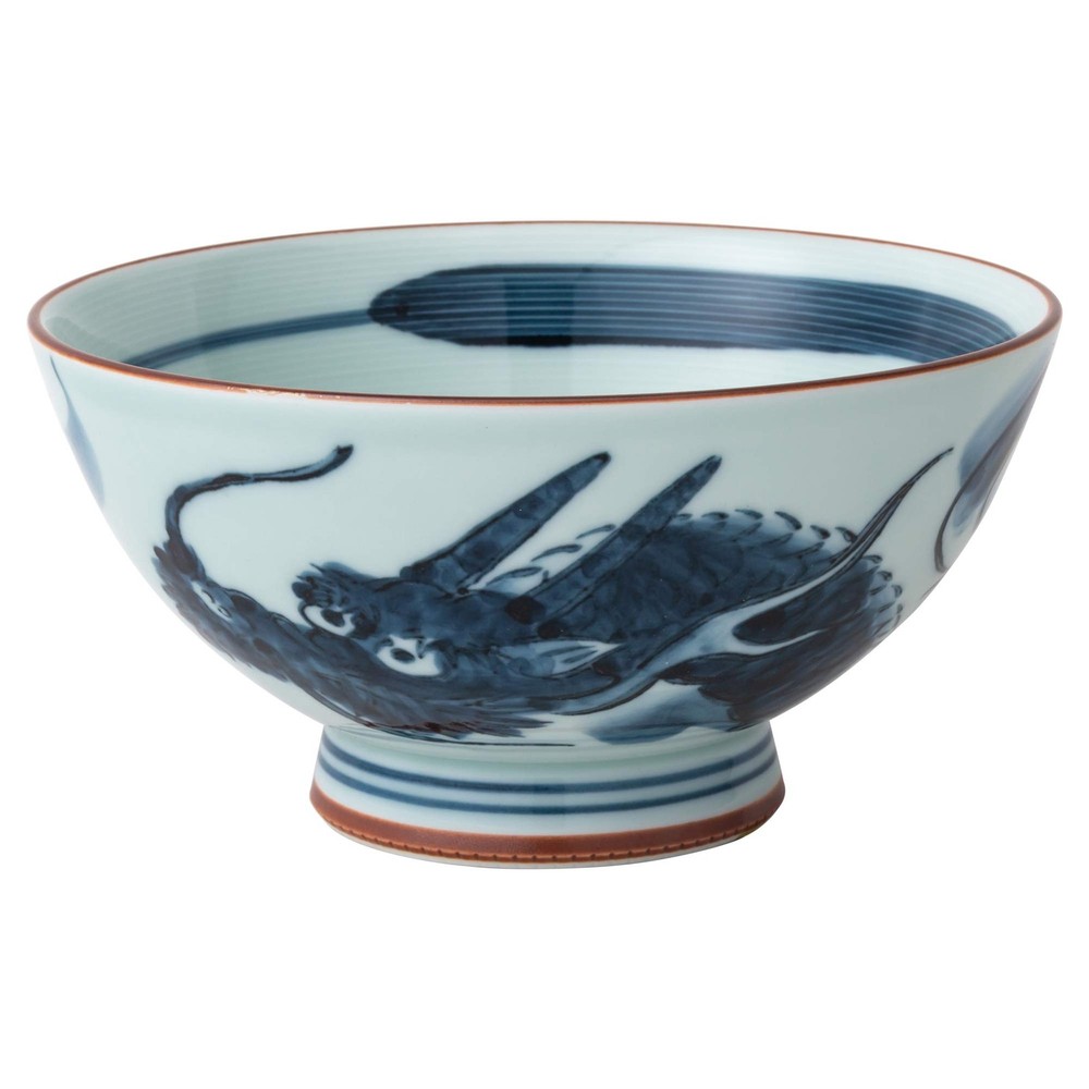 Hasamiyaki 73383 Rice Bowl (Extra Large), Dragon Pattern