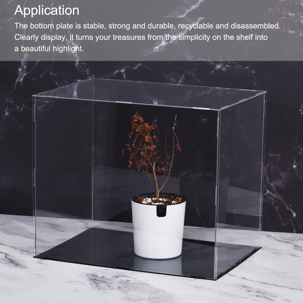 Acrylic Display Case Plastic Cube Storage Clear Small Assemble Dustproof Show...