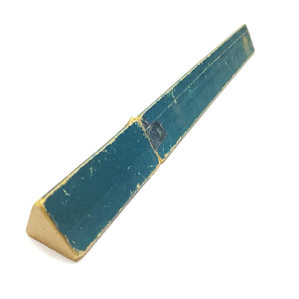 old Engineering Divided Triangular Ruler with Original Box Denmark
