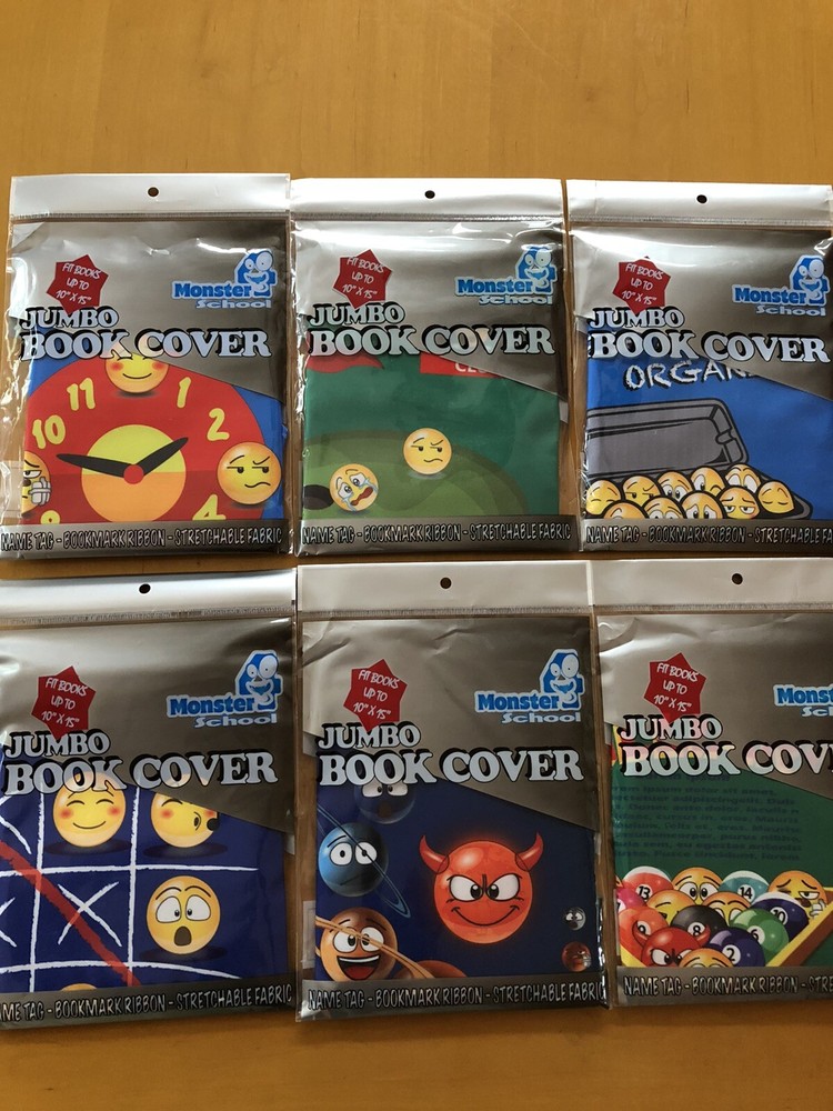 Jumbo Book Cover 6-pack Stretchable New Fast Shipping