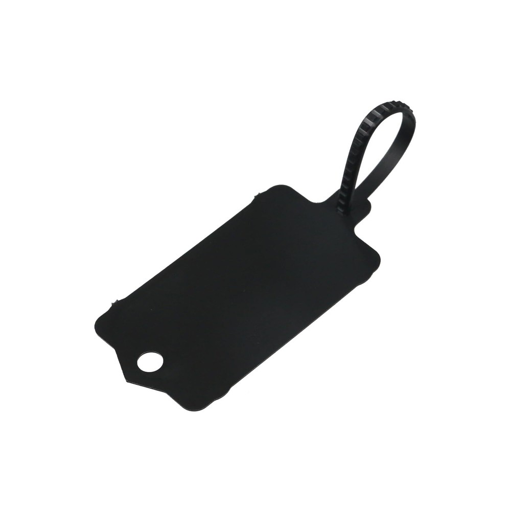 50PCS Black Waterproof Plastic Tags Writable Hanging Tags Self Locking Cable