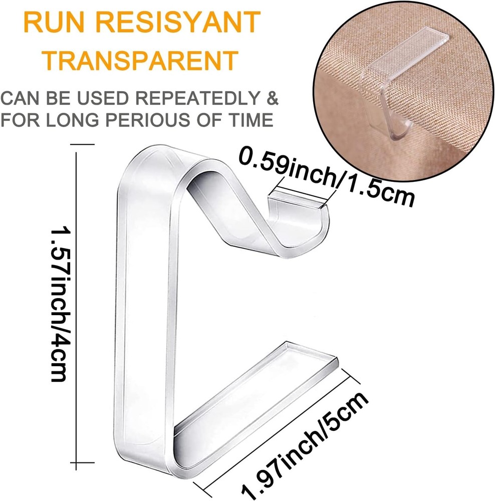 Clear Tablecloth Clips
