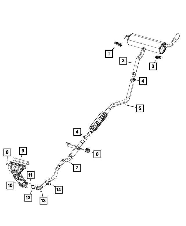Genuine Mopar Exhaust Front Pipe 68225541AC