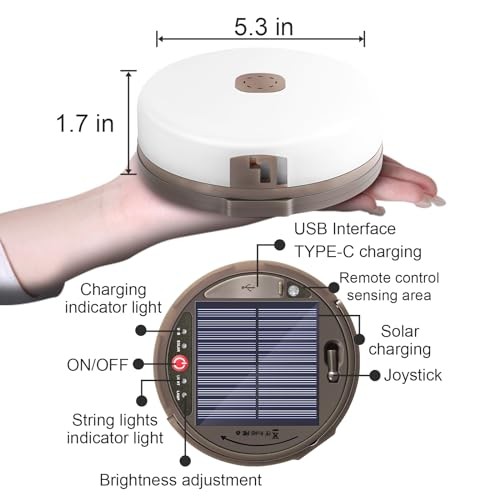 Outdoor Waterproof Portable Stowable String Solar/USB Rechargeable Multicolor