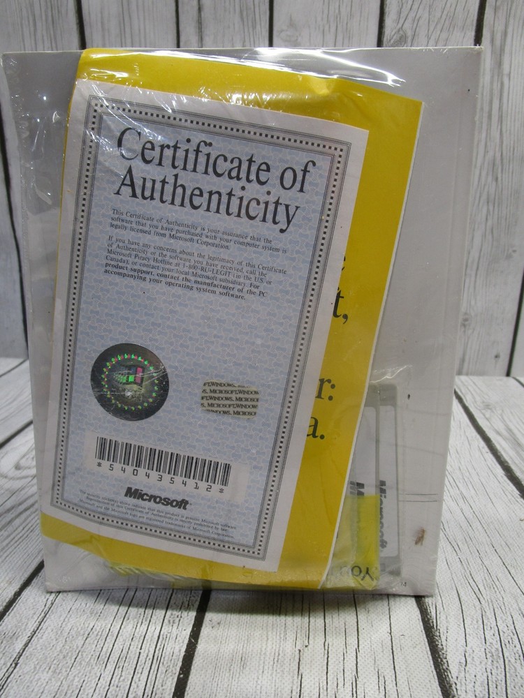 Microsoft MS-DOS and Windows for Workgroups Full Version w/Manual New Sealed