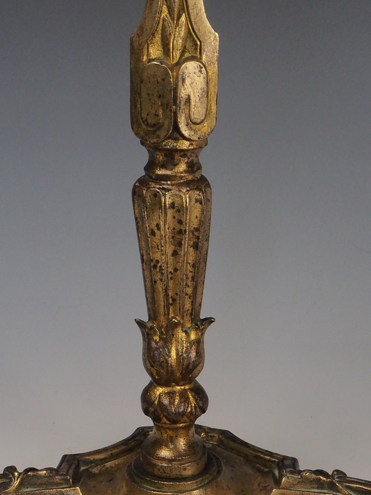Antique Brass Fireside Tool Stand | Ornate Victorian Hearth Accessory
