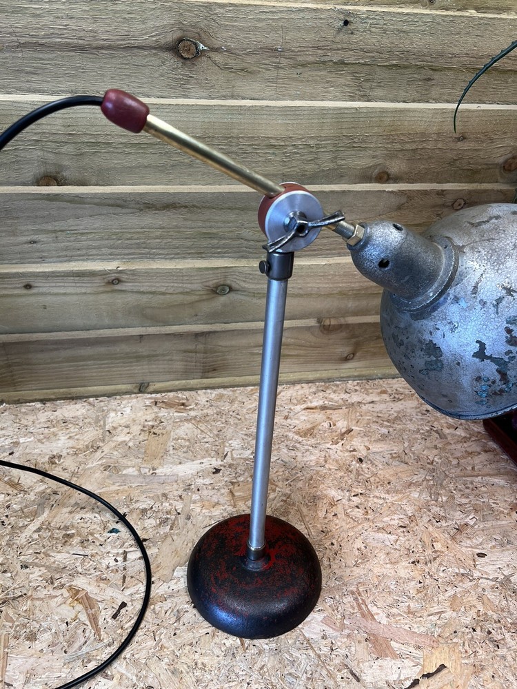 Vintage Industrial Age Engineering Bench Lamp Adjustable Desk Lamp Distressed.