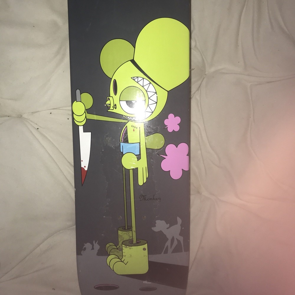 Dalek Project 303 skateboard “Green Space Monkey” Rare 2004. Gary Baseman