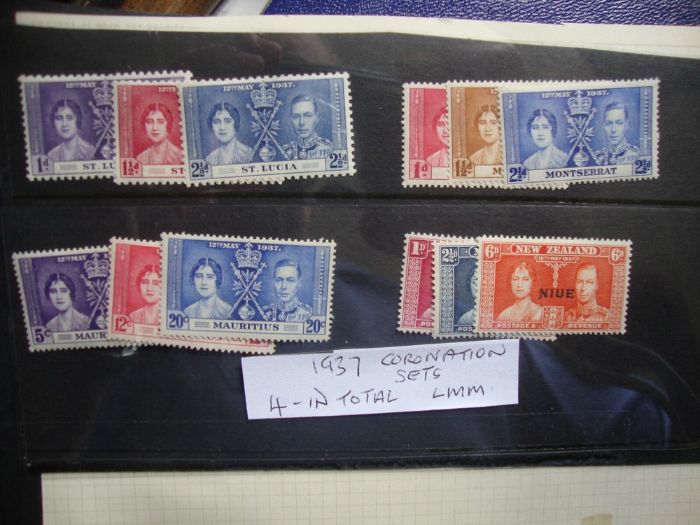 BRITISH COMMONWEALTH 1937 GVI CORONATION -  4 complete sets.