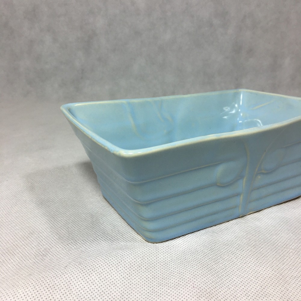 Ceramic Blue Rectangle Planter 8.25"