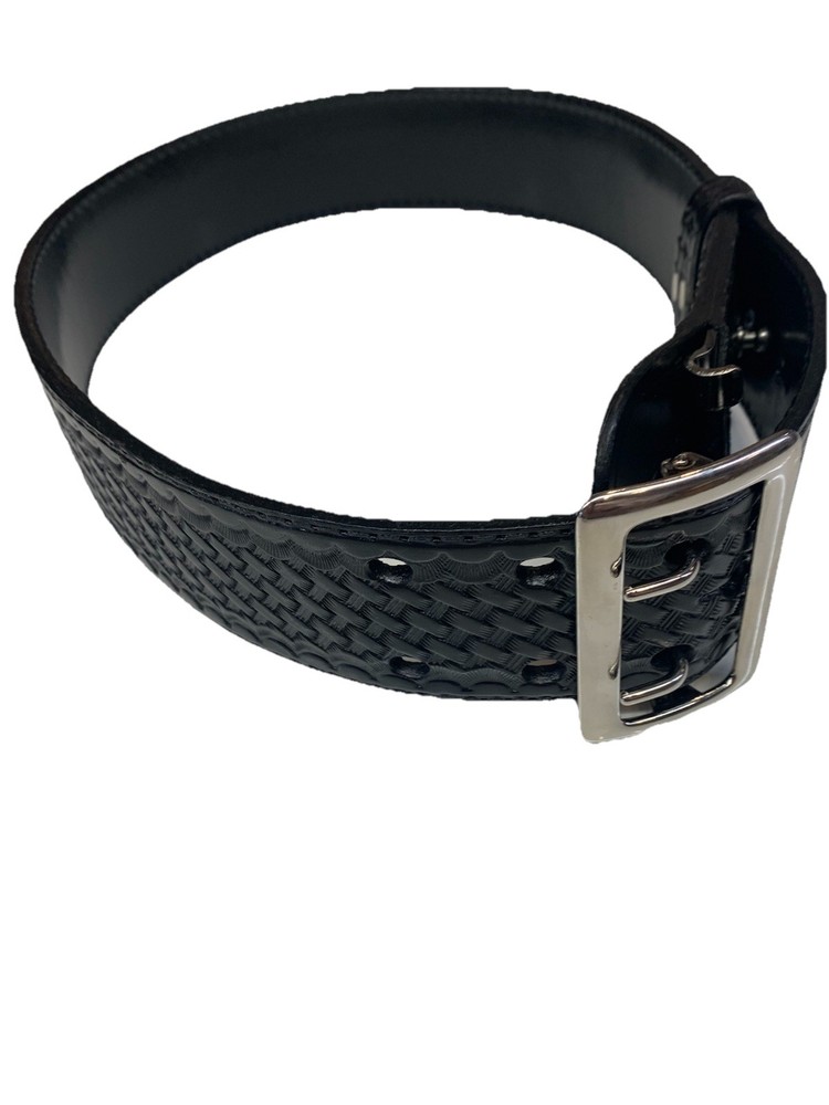Js Leather Sam Browne Duty Belt Sz 28 Black