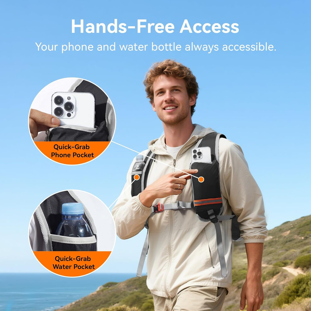 CROSSGEAR 16L RFID Hiking Backpack, Lightweight Foldable Packable Backpack, Smal