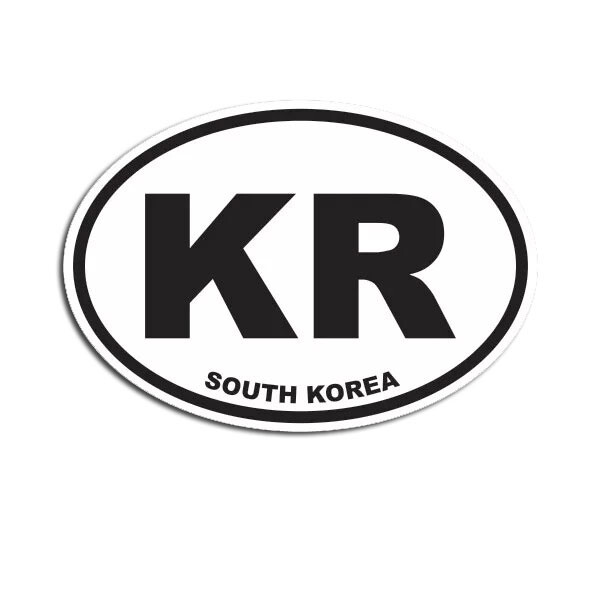 South Korea Oval Sticker Decal