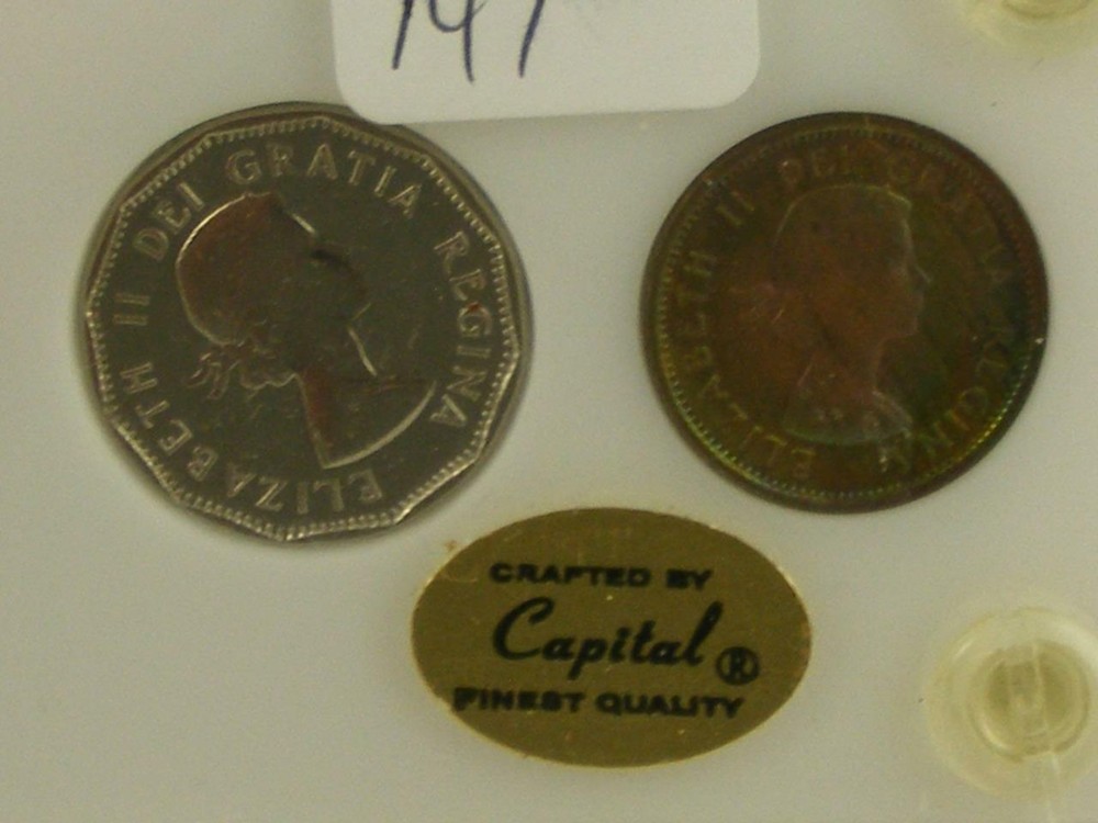 1961 Canada Proof Like Set W/ AWESOME Rainbow Toned Cent !!
