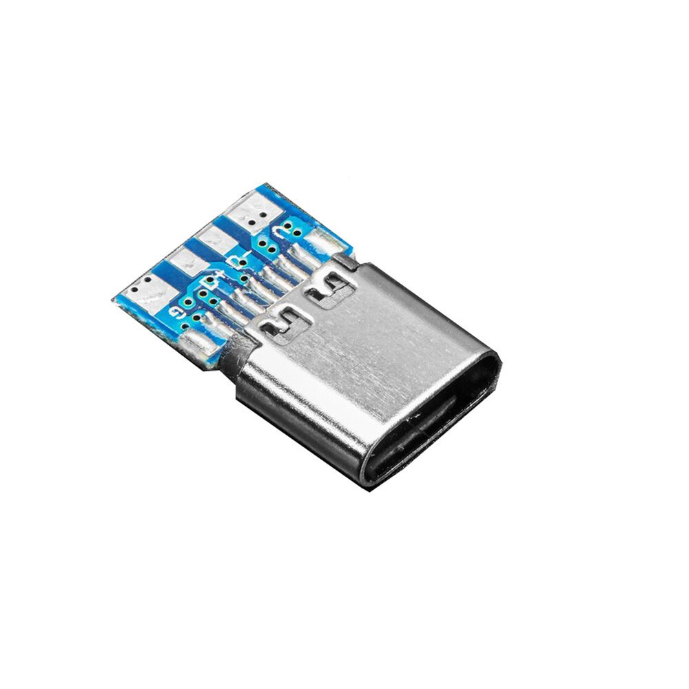 Simple USB C Socket Breakout Board Adapter connector module PCB Vertical Shield