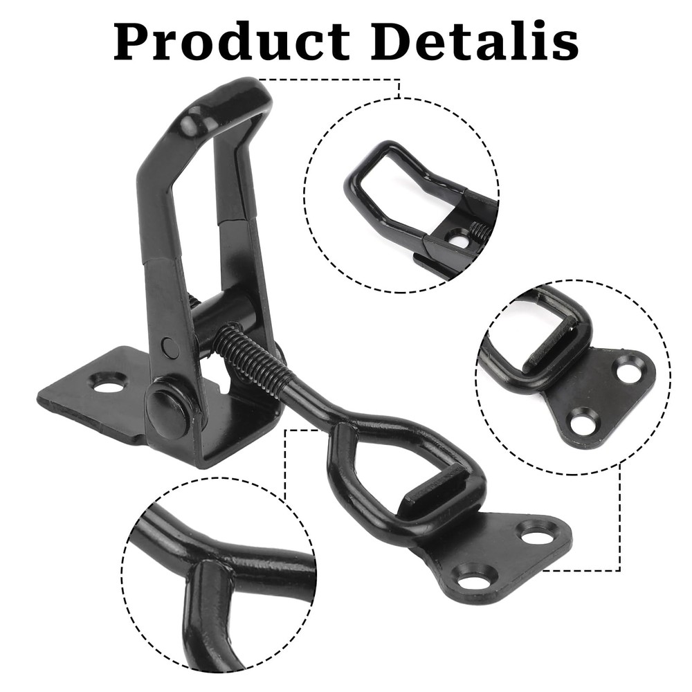 2 PCS Black Toggle Latch Clamp 300lbs Heavy Duty Adjustable Pull