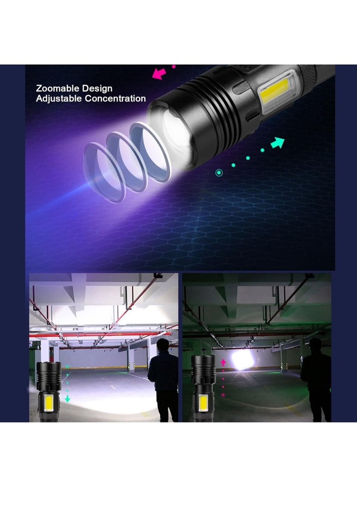 Strong Light Flashlight USB Charging Multi-Function Super Bright Outdoor Hiking