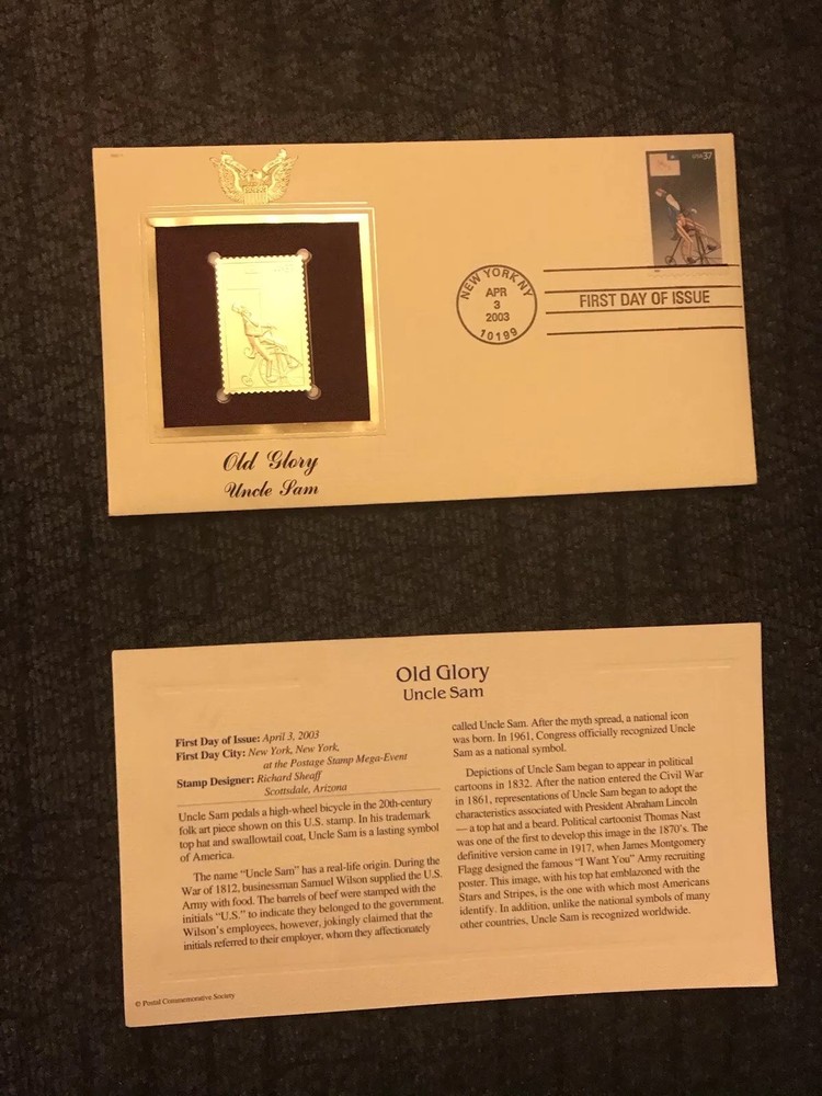 April 3 2003 Old Glory Envelope Stamped First Day Issue