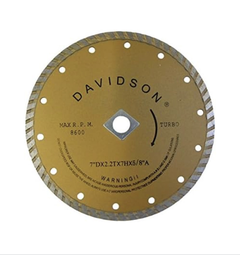 DAVIDSON 7'' Inch Diamond Blade Circular Saw For Tile Masonry