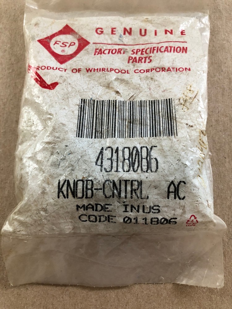 Whirlpool # 4318086 Knob Kit (3) - AC