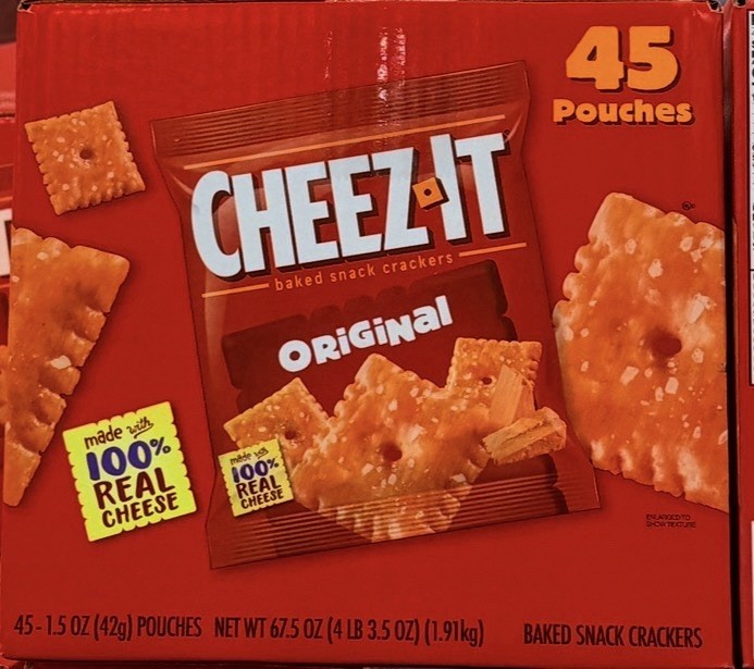 CHEEZ-IT Original Baked Snack Crackers, 1.5 oz, 45 Pack