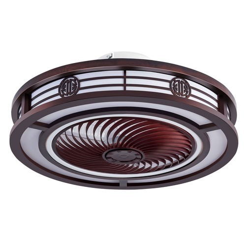 20'' Ceiling Fans+Light,Flush Mount Fandelier +Remote, Dimmable/Wind Speed/Timer