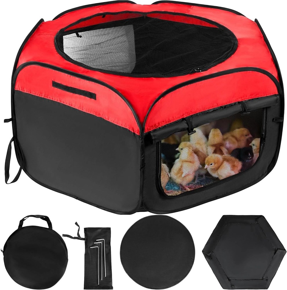 Brooder Box for Chicks, Chicken Starter Kit Red