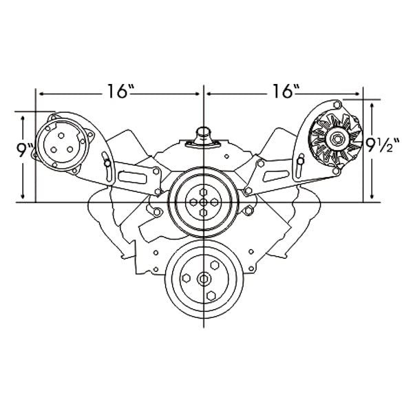 234L Short Water Pump Alternator Bracket