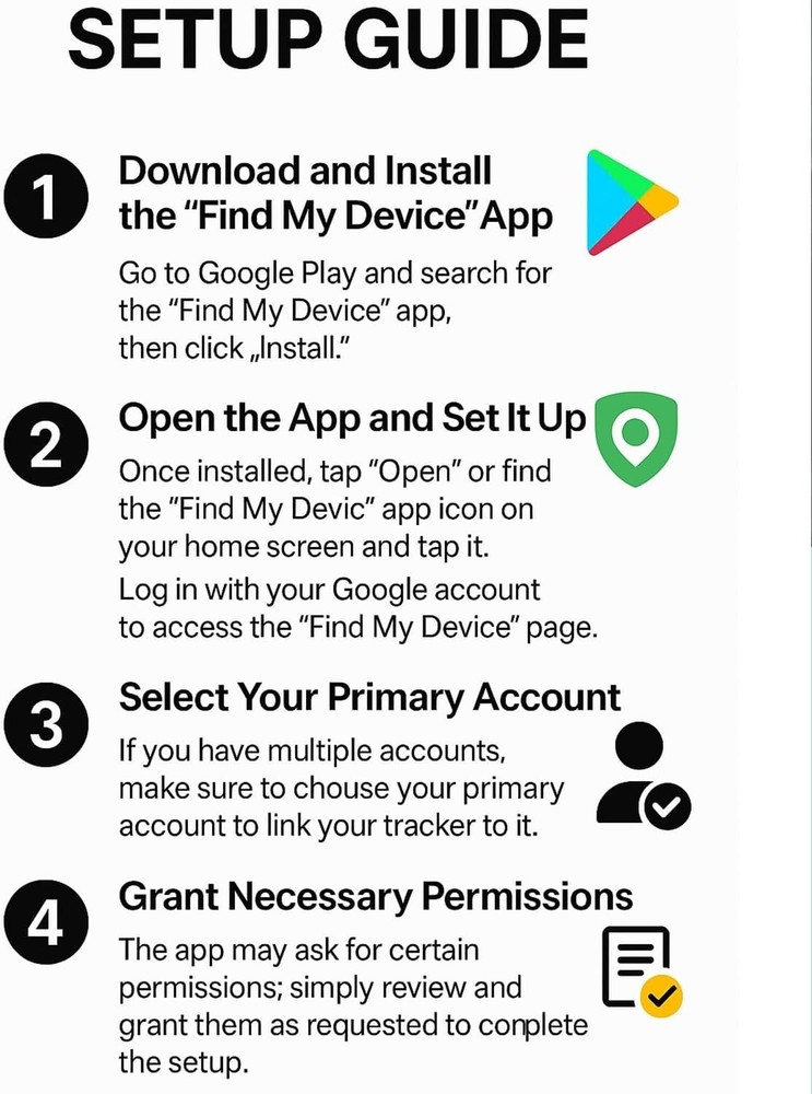 Android Compatible Air Tag - Tracker Tags for Phones, Supports Black