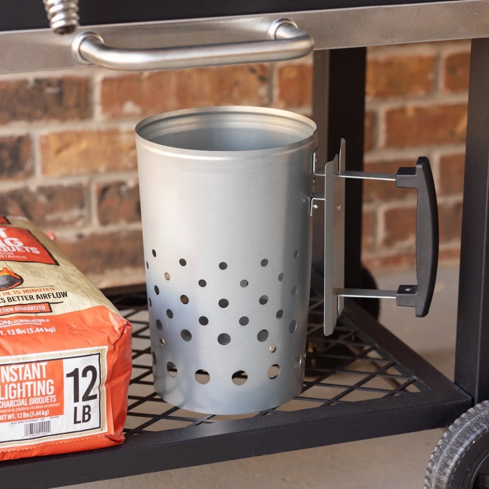 Charcoal Chimney Starter for Outdoors, with Safety Handle