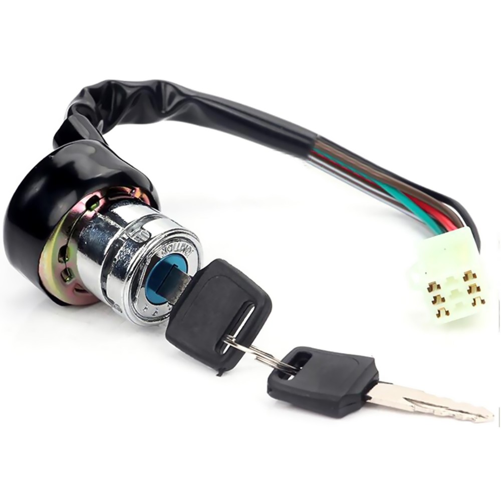Quality Motorcycle 6 Wire 3 Position Ignition Switch Lock With 2 Keys For ATVs