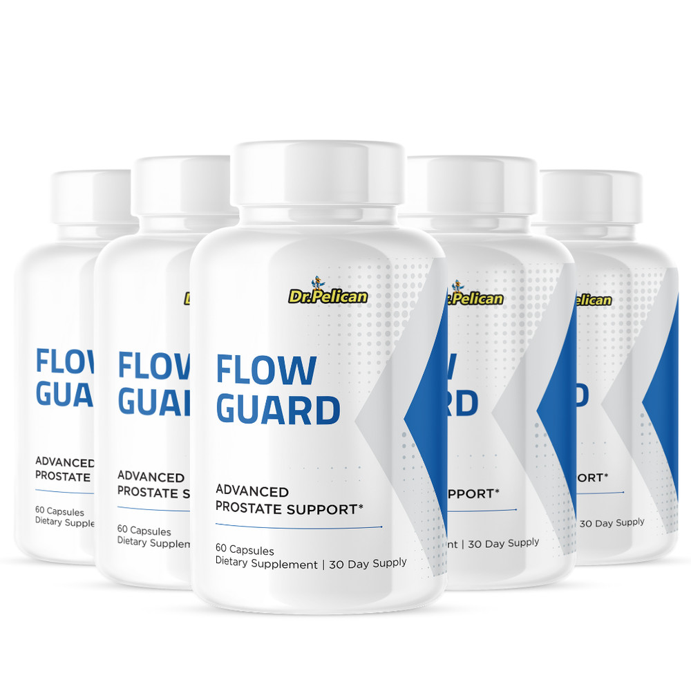 Flow Guard - Prostate Support- 5 Bottles- 300 Capsules